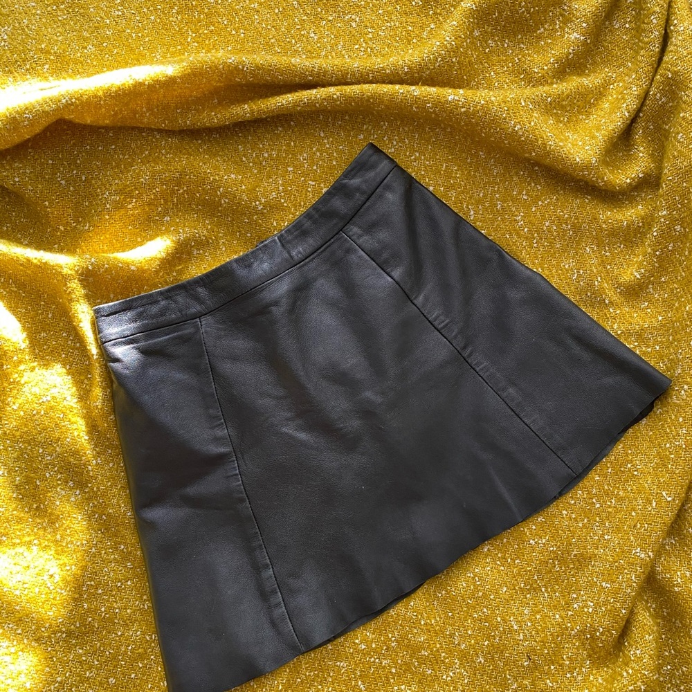 AllSaints leather mini skirt